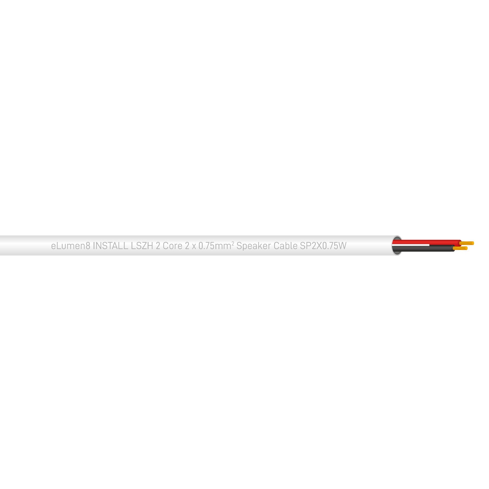 Elumen8 INSTALL LSZH 2 Core 2 x 0.75mm2 Speaker Cable SP2X0.75W 500m Drum White - Back Panel and Connections