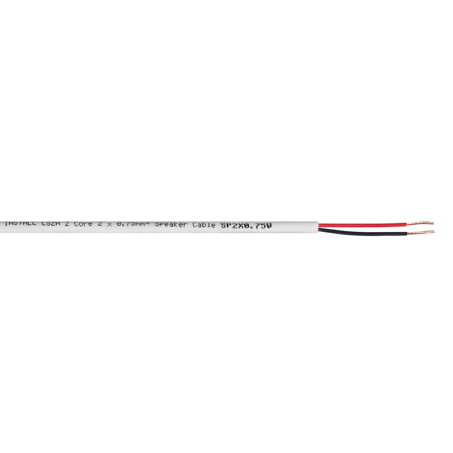 Elumen8 INSTALL LSZH 2 Core 2 x 0.75mm2 Speaker Cable SP2X0.75W Cut Length White - Main View