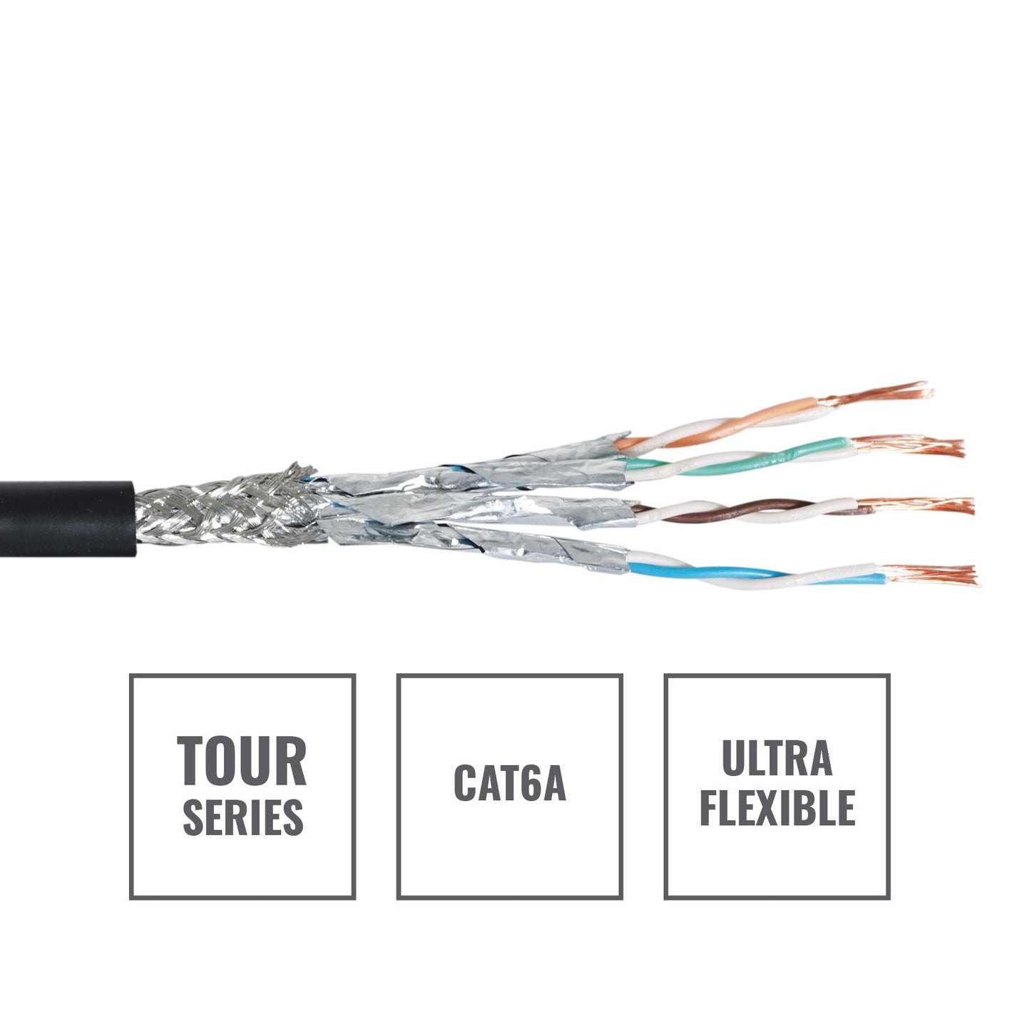 Elumen8 TOUR S/FTP Data Cable CAT6A 100m Drum Black - Alternate View 1