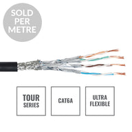Elumen8 TOUR S/FTP Data Cable CAT6A Cut Length Black - Alternate View 1