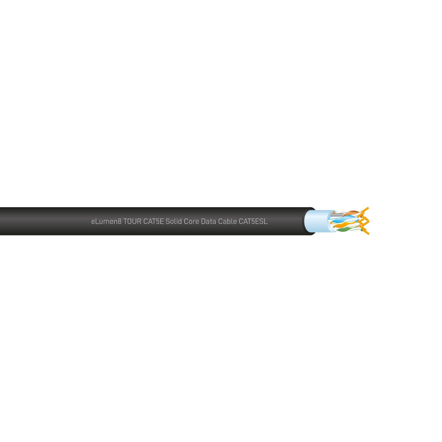 Elumen8 TOUR CAT5E Solid Core Data Cable CAT5ESL Cut Length - Back Panel and Connections