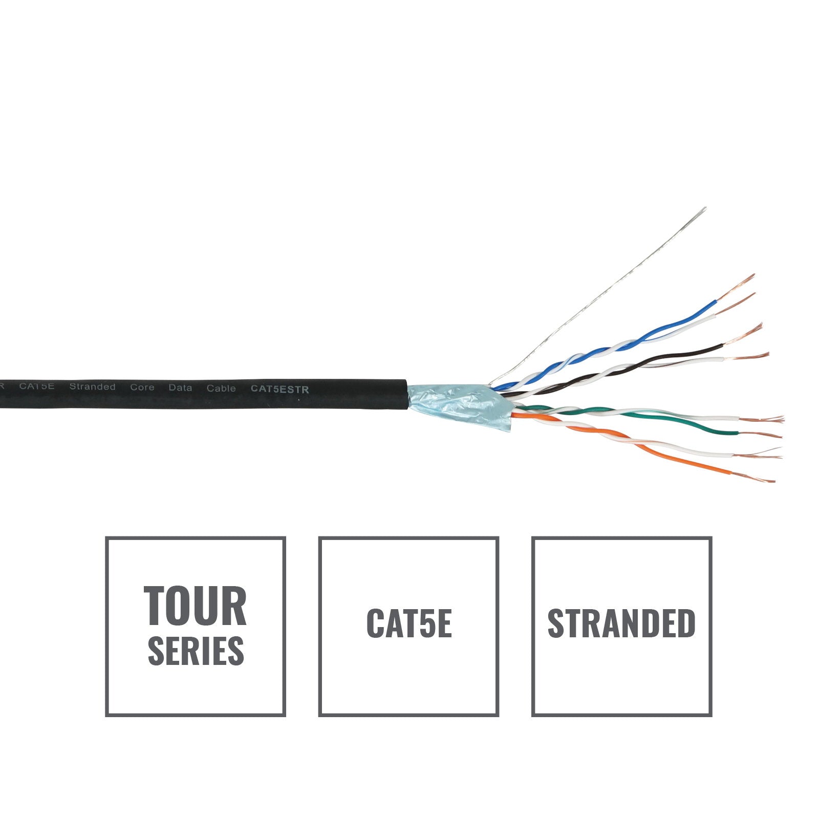 Elumen8 TOUR CAT5E Stranded Core Data Cable CAT5ESTR 100m Reel - Back Panel and Connections