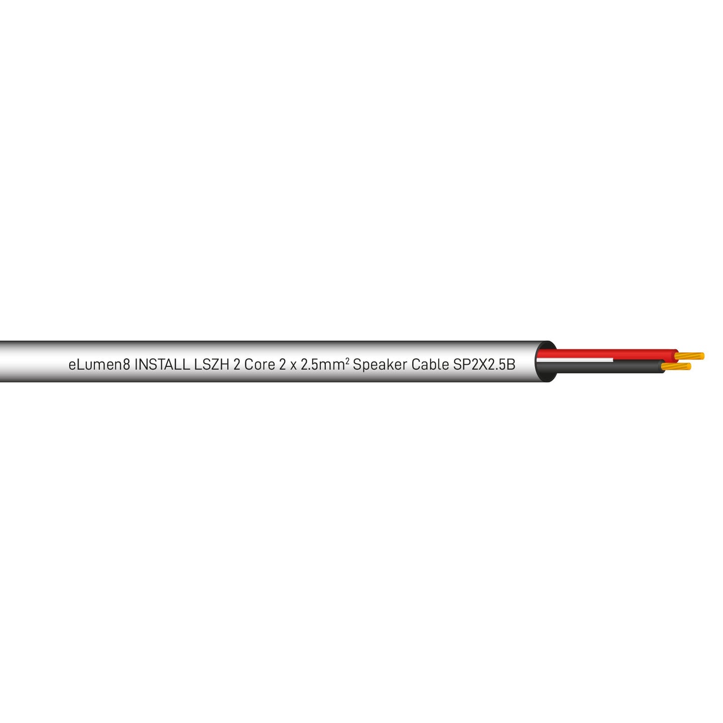 Elumen8 INSTALL LSZH 2 Core 2 x 2.5mm2 Speaker Cable SP2X2.5W 100m Drum White - Alternate View 1