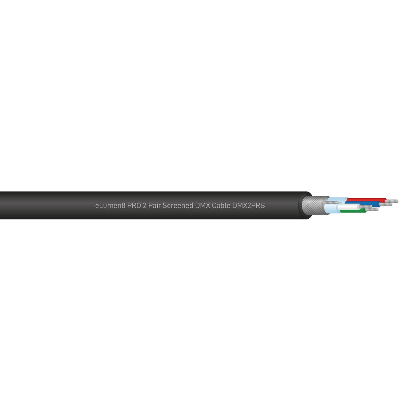 Elumen8 TOUR Screened 2 Pair DMX Cable DMX2PRB 100m Drum Black - Main View