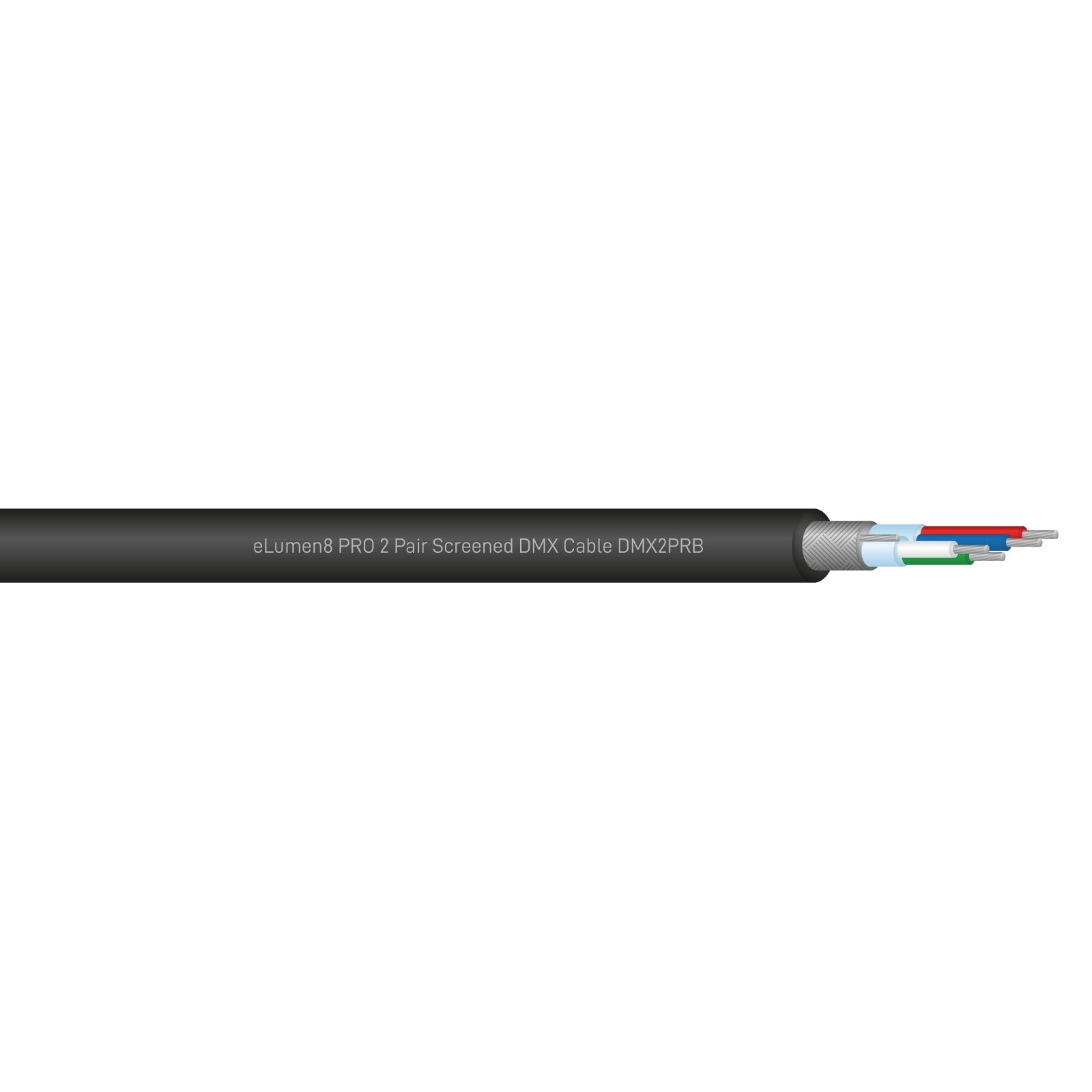 Elumen8 TOUR Screened 2 Pair DMX Cable DMX2PRB Cut Length Black - Main View