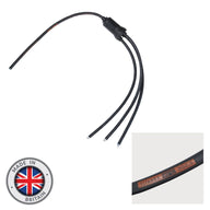 Elumen8 Moulded Y Split 3 Way 0.5m Tails - 2.5mm Bare Ends - Back Panel and Connections