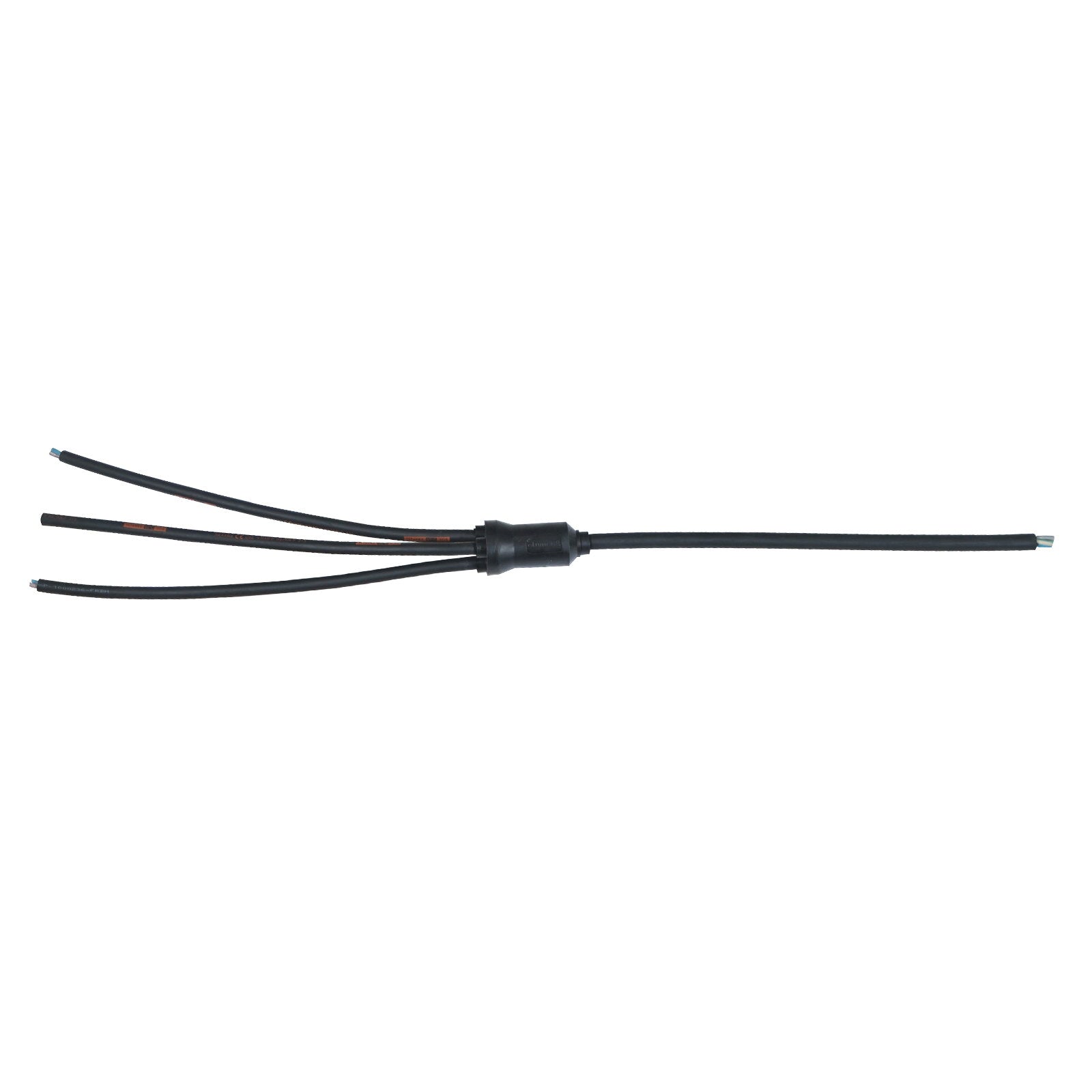 Elumen8 Moulded 3Ph Y Split 0.5m Tails - 6mm 5C to 3 x 3C Bare Ends - Back Panel and Connections