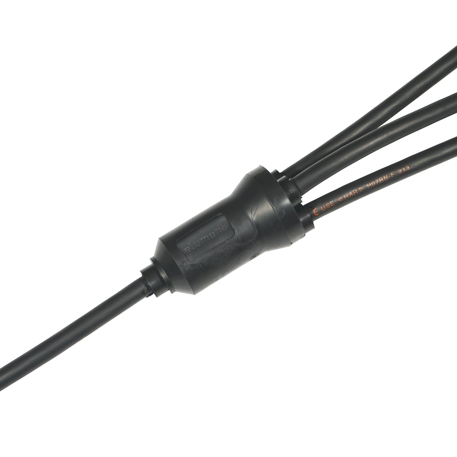Elumen8 Moulded 3Ph Y Split 0.5m Tails - 2.5mm 5C to 3 x 5C Bare Ends - Alternate View 1