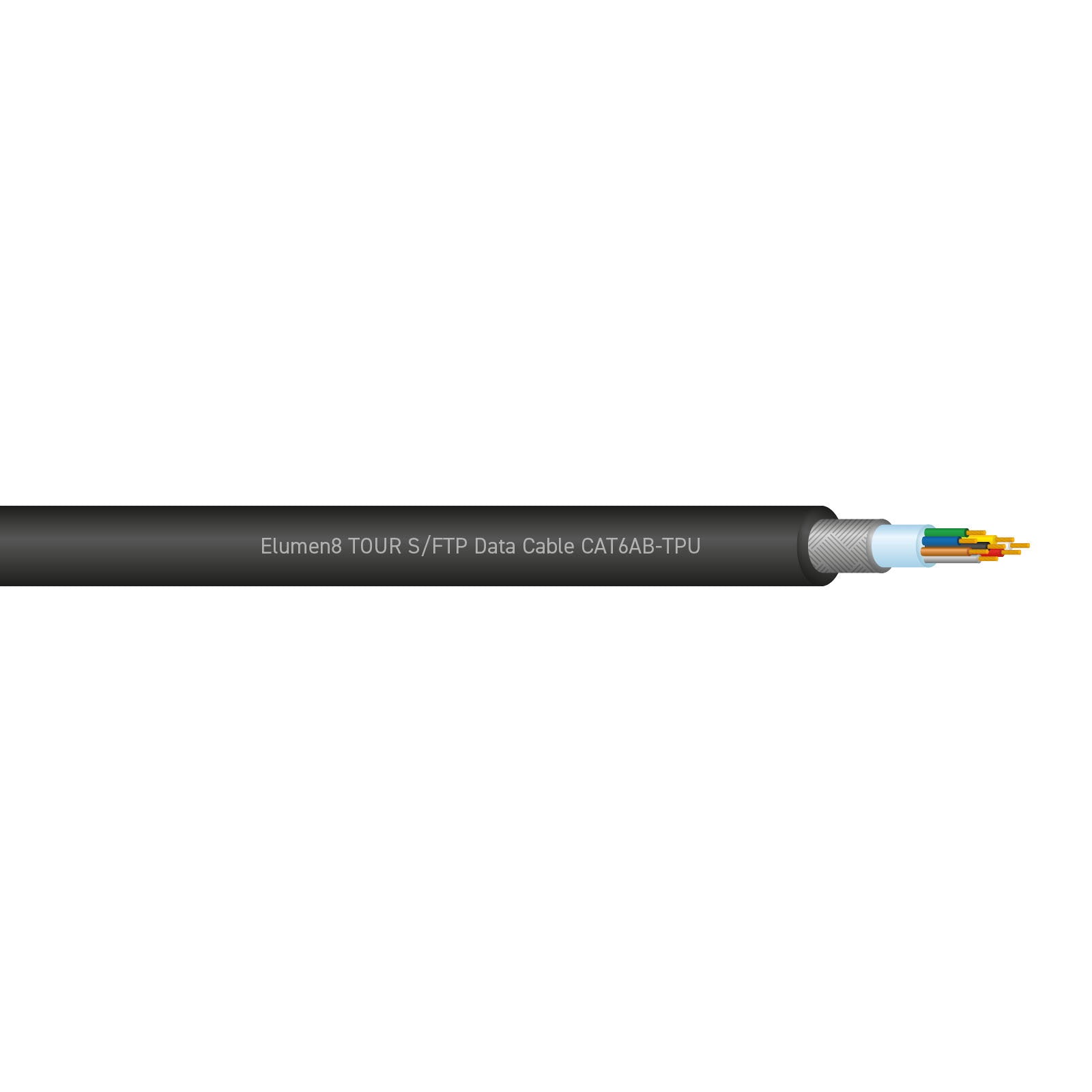 Elumen8 TOUR S/FTP Data Cable CAT6AB-TPU 100m - Back Panel and Connections