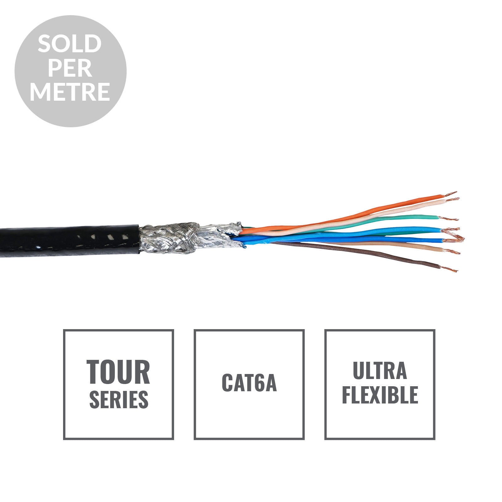 Elumen8 TOUR S/FTP Data Cable CAT6AB-TPU Cut Length - Alternate View 1