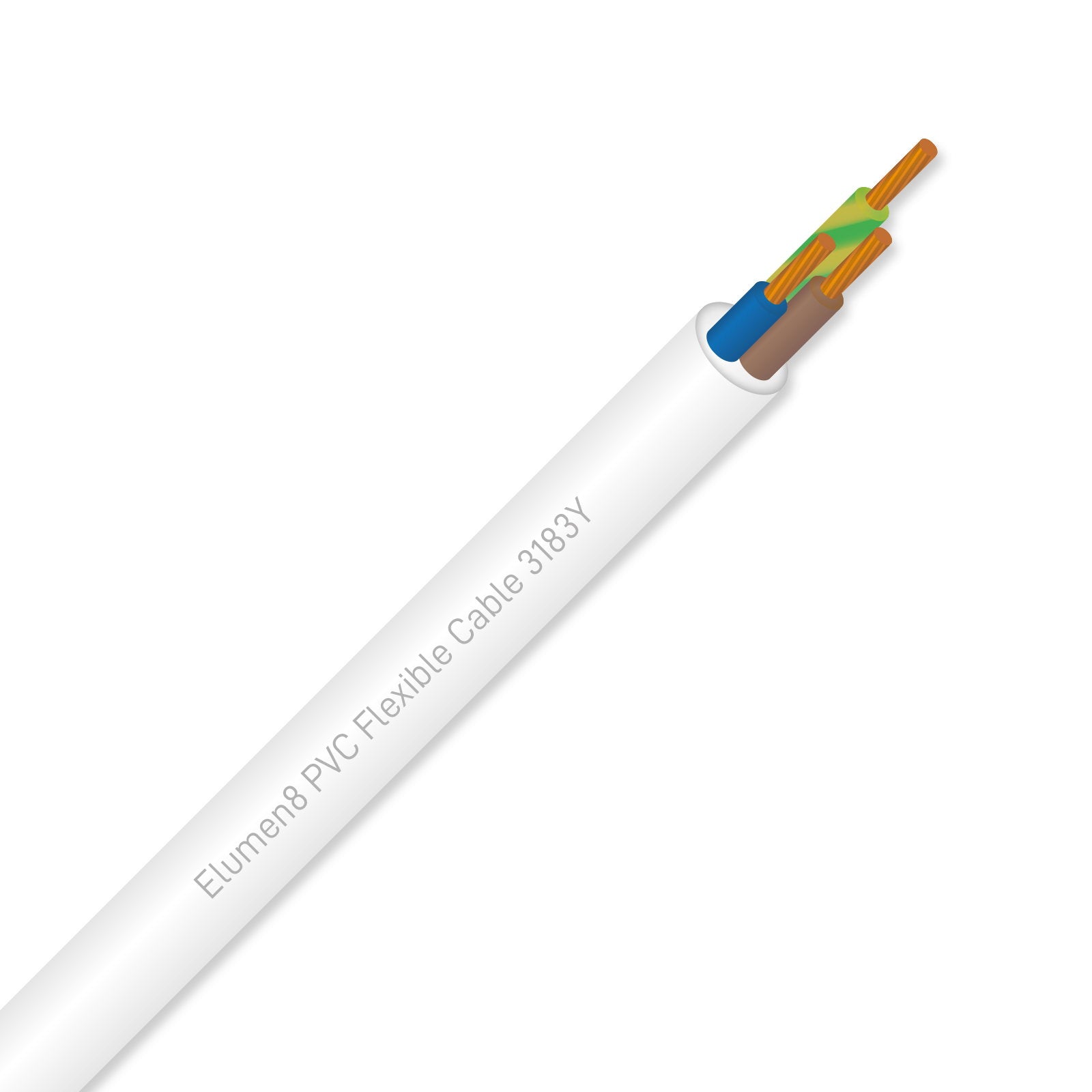 Elumen8 3183Y 2.5mm 3 Core White Cable 100m - Main View
