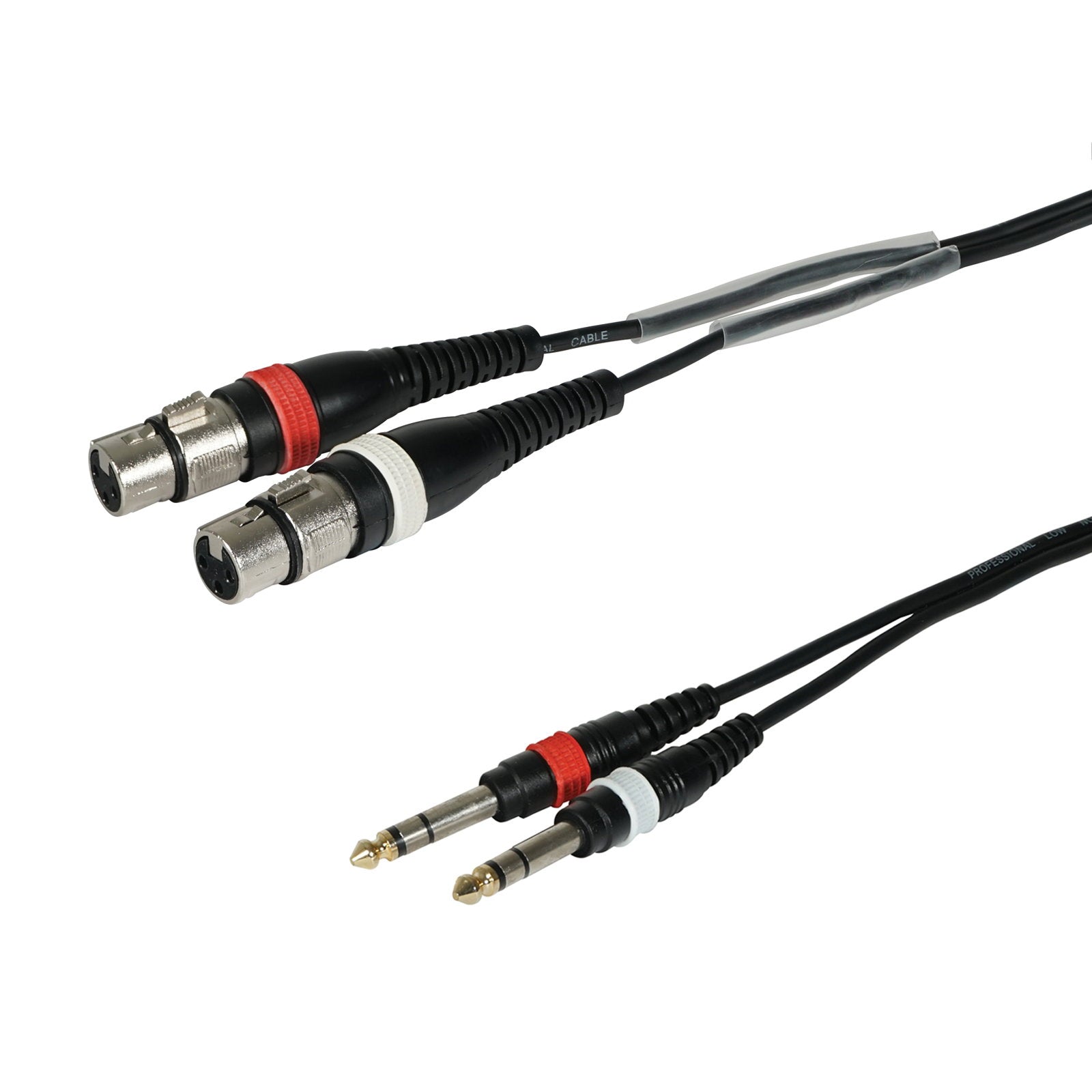 W Audio 2m 2 x XLR Female – 2 x 6.35mm Stereo Jack Cable - Main View