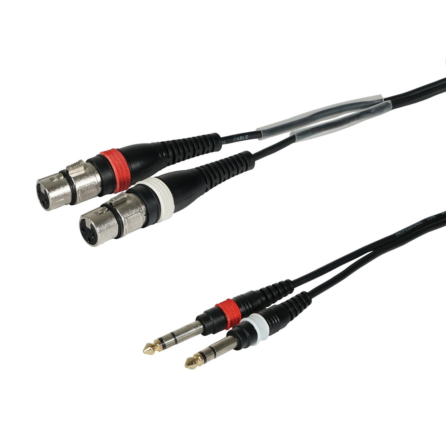 W Audio 2m 2 x XLR Female – 2 x 6.35mm Stereo Jack Cable - Main View