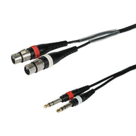 W Audio 2m 2 x XLR Female – 2 x 6.35mm Stereo Jack Cable - Main View