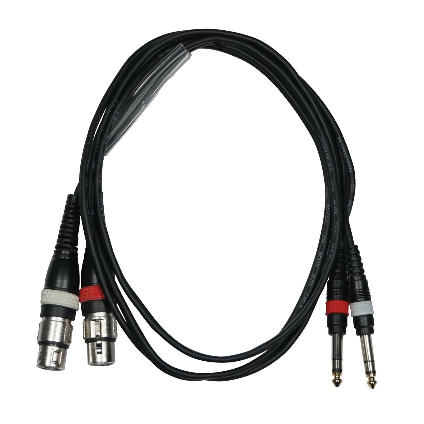 W Audio 2m 2 x XLR Female – 2 x 6.35mm Stereo Jack Cable - Alternate View 1