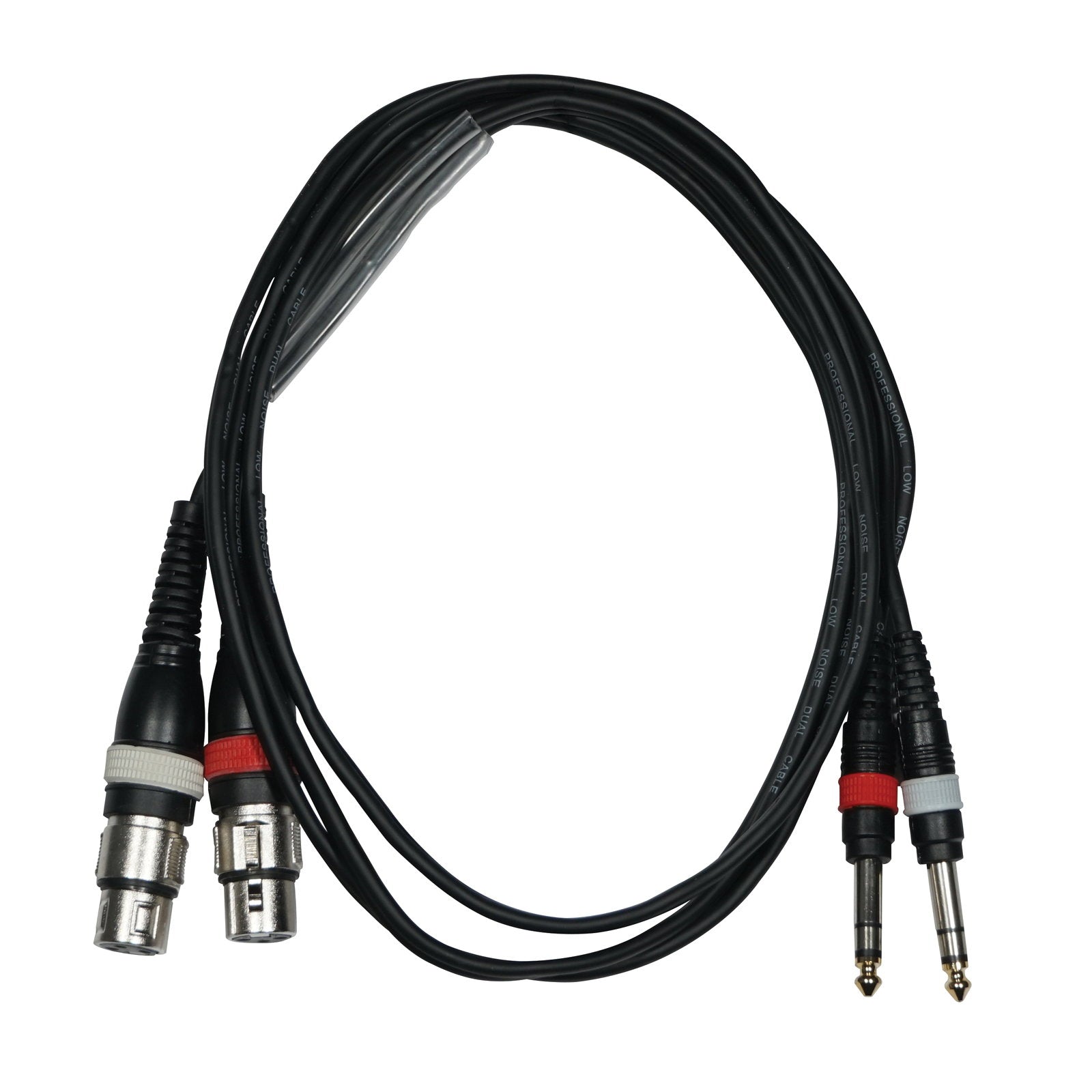 W Audio 2m 2 x XLR Female – 2 x 6.35mm Stereo Jack Cable - Alternate View 1