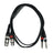 W Audio 2m 2 x XLR Female – 2 x 6.35mm Stereo Jack Cable - Alternate View 1