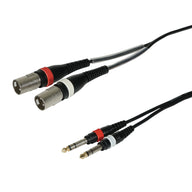 W Audio 2m 2 x XLR Male – 2 x 6.35mm Stereo Jack Cable - Main View