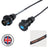 Elumen8 3m 2.5mm IP67 Black 16A Male - 16A Female Cable - Main View