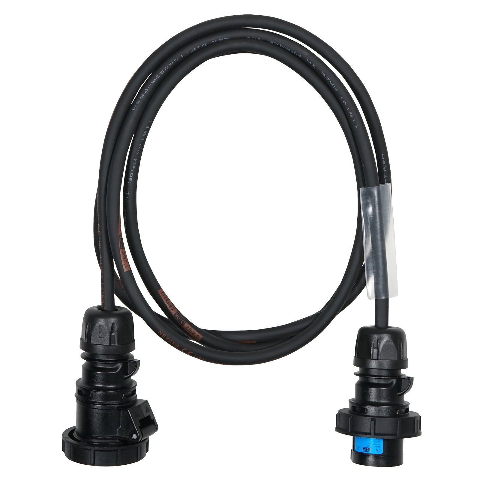 Elumen8 15m 2.5mm IP67 Black 16A Male - 16A Female Cable - Main View