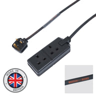 Elumen8 2m 1.5mm 13A Male – 13A 2G Female Extension Cable - Main View
