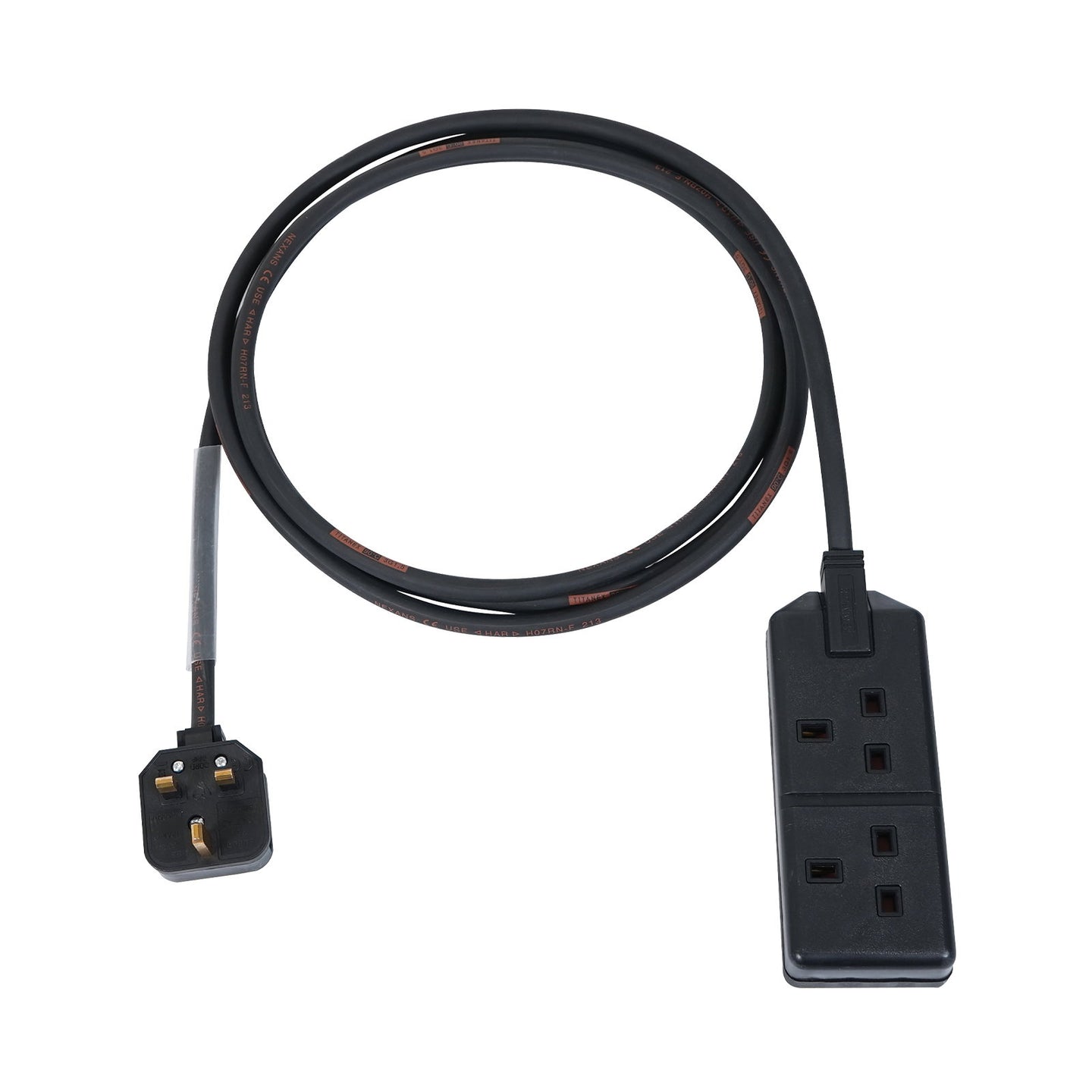 Elumen8 2m 1.5mm 13A Male – 13A 2G Female Extension Cable - Alternate View 1