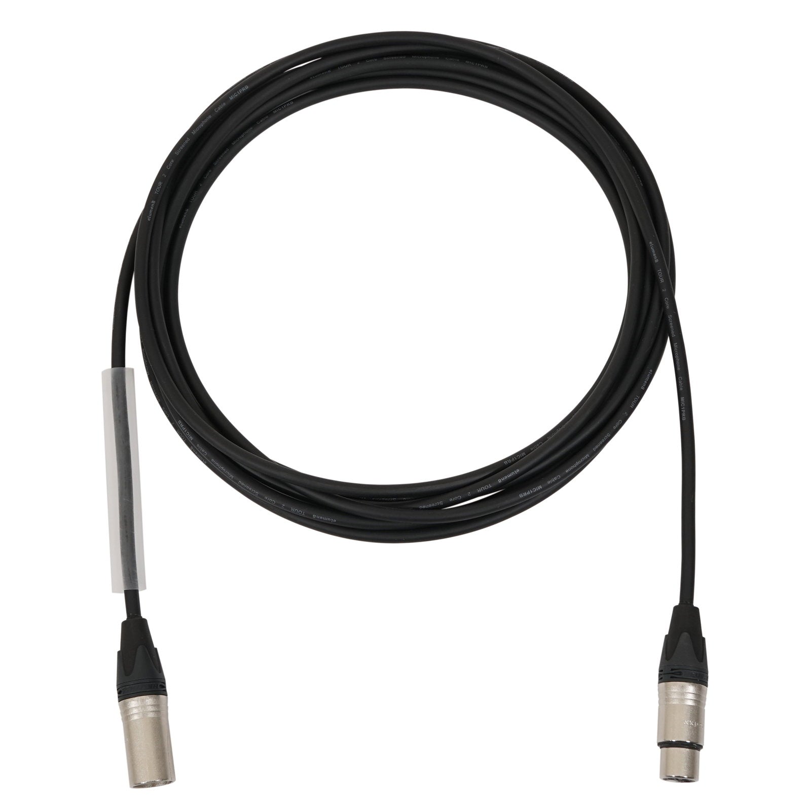 Elumen8 10m Neutrik XLR Male – XLR Female Microphone Cable Silver - Main View