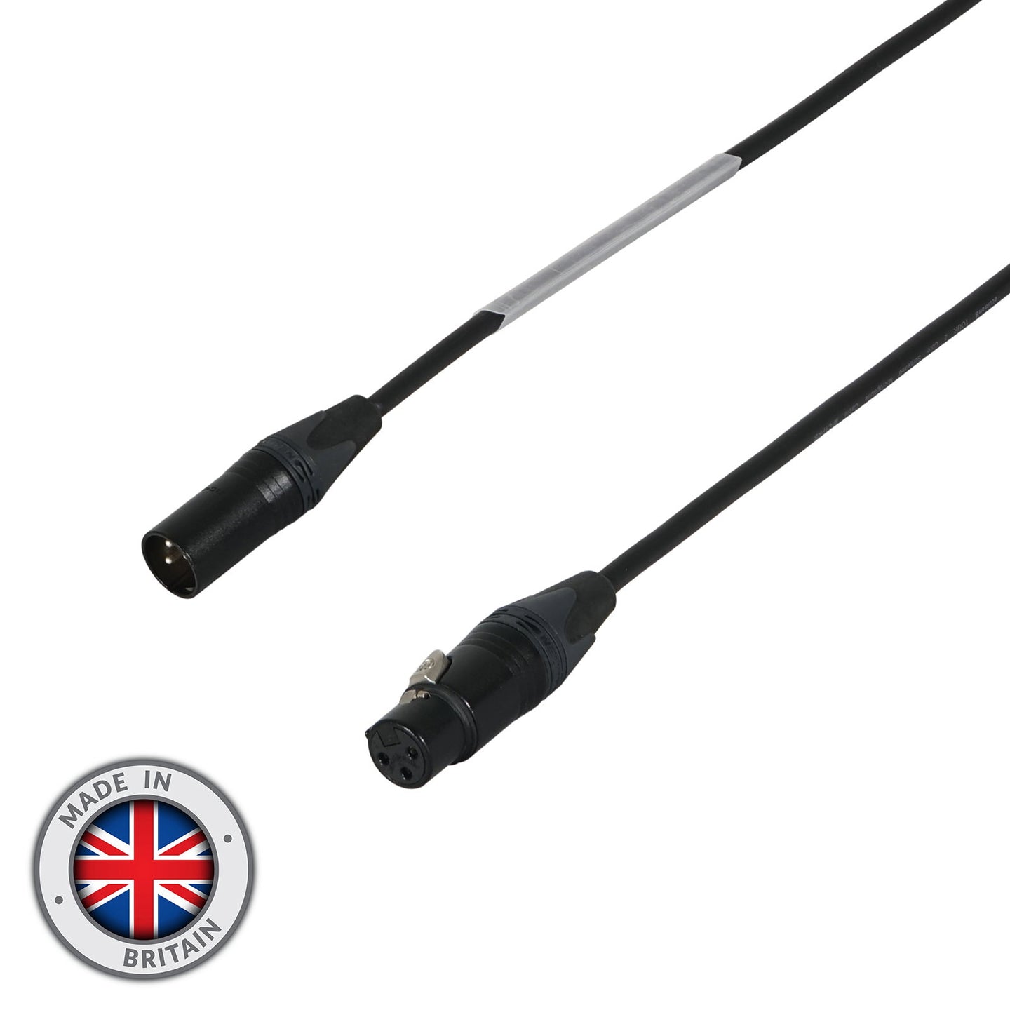 Elumen8 30m Neutrik XLR Male – XLR Female Microphone Cable Black - Main View