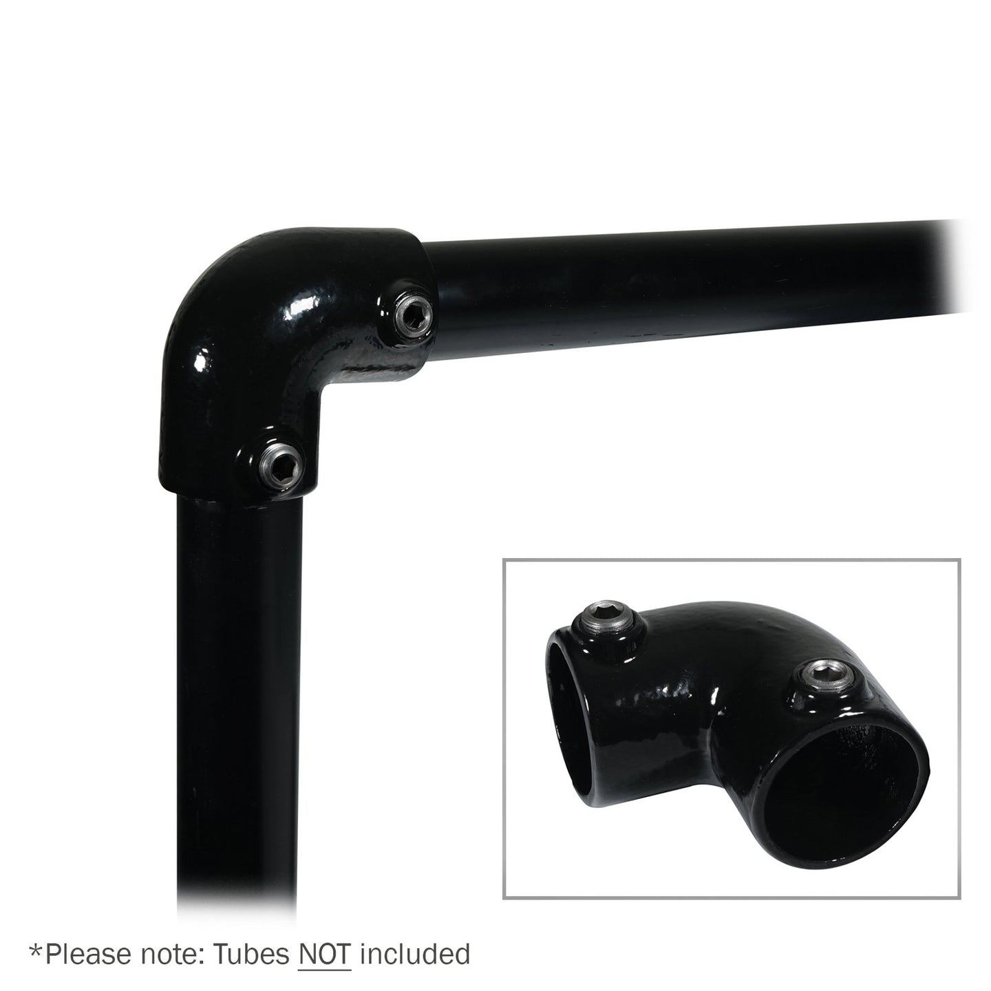 Elumen8 90 Degree Elbow Black Key Clamp - Main View