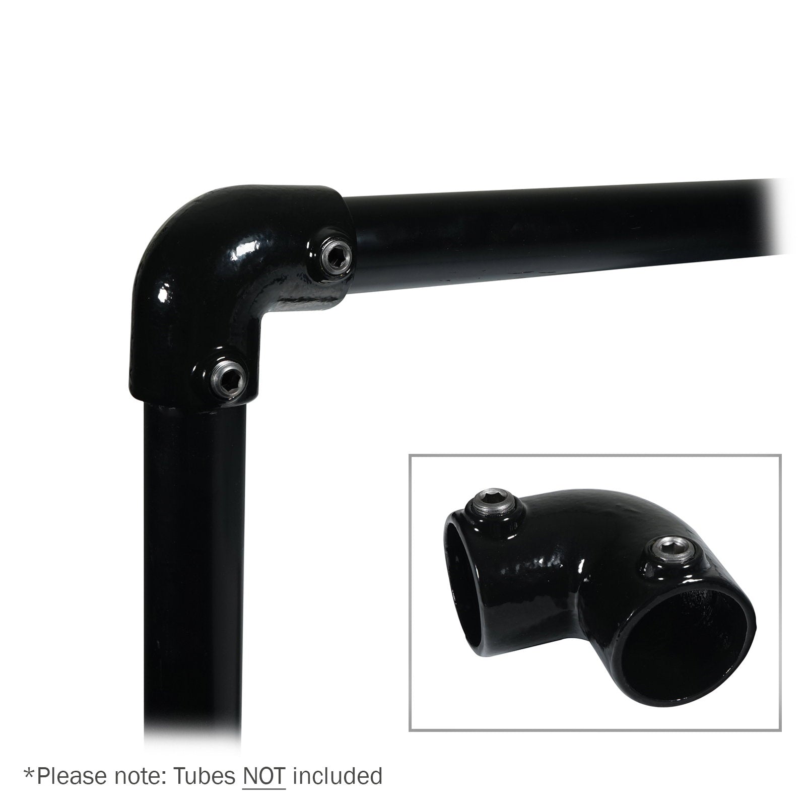 Elumen8 90 Degree Elbow Black Key Clamp - Main View