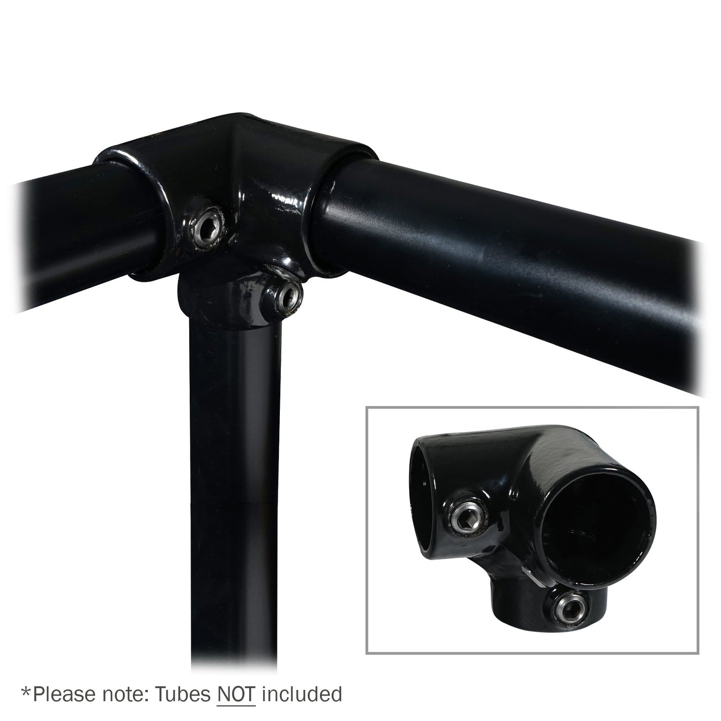 Elumen8 3 Way 90 Degree Elbow Black Key Clamp - Main View