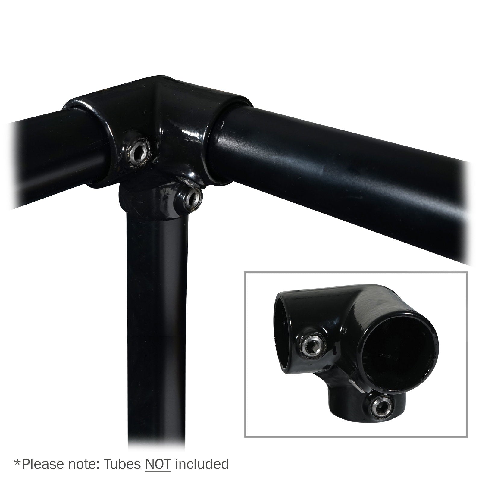 Elumen8 3 Way 90 Degree Elbow Black Key Clamp - Main View