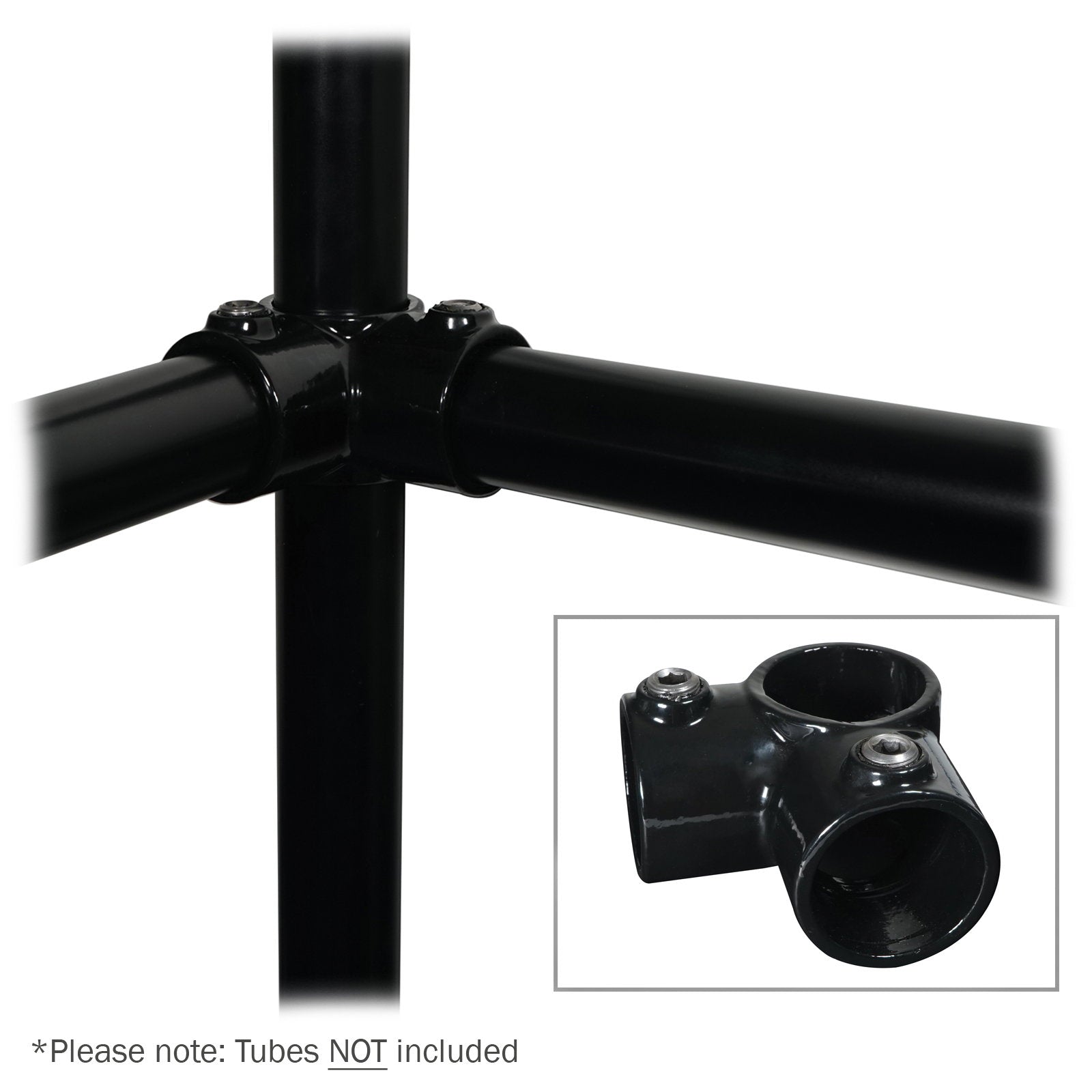 Elumen8 3 Side Outlet Tee Black Key Clamp - Main View