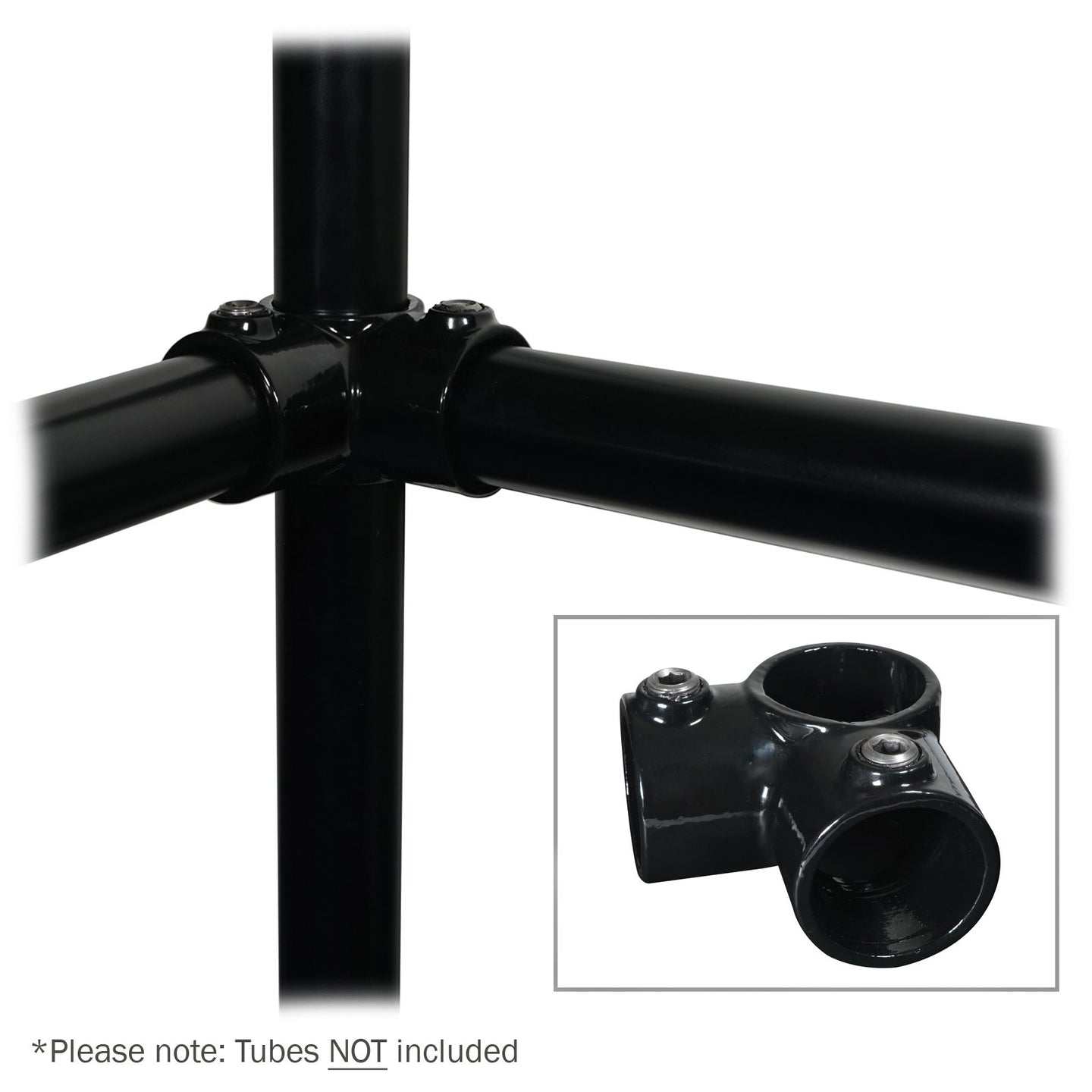 Elumen8 3 Side Outlet Tee Black Key Clamp - Main View