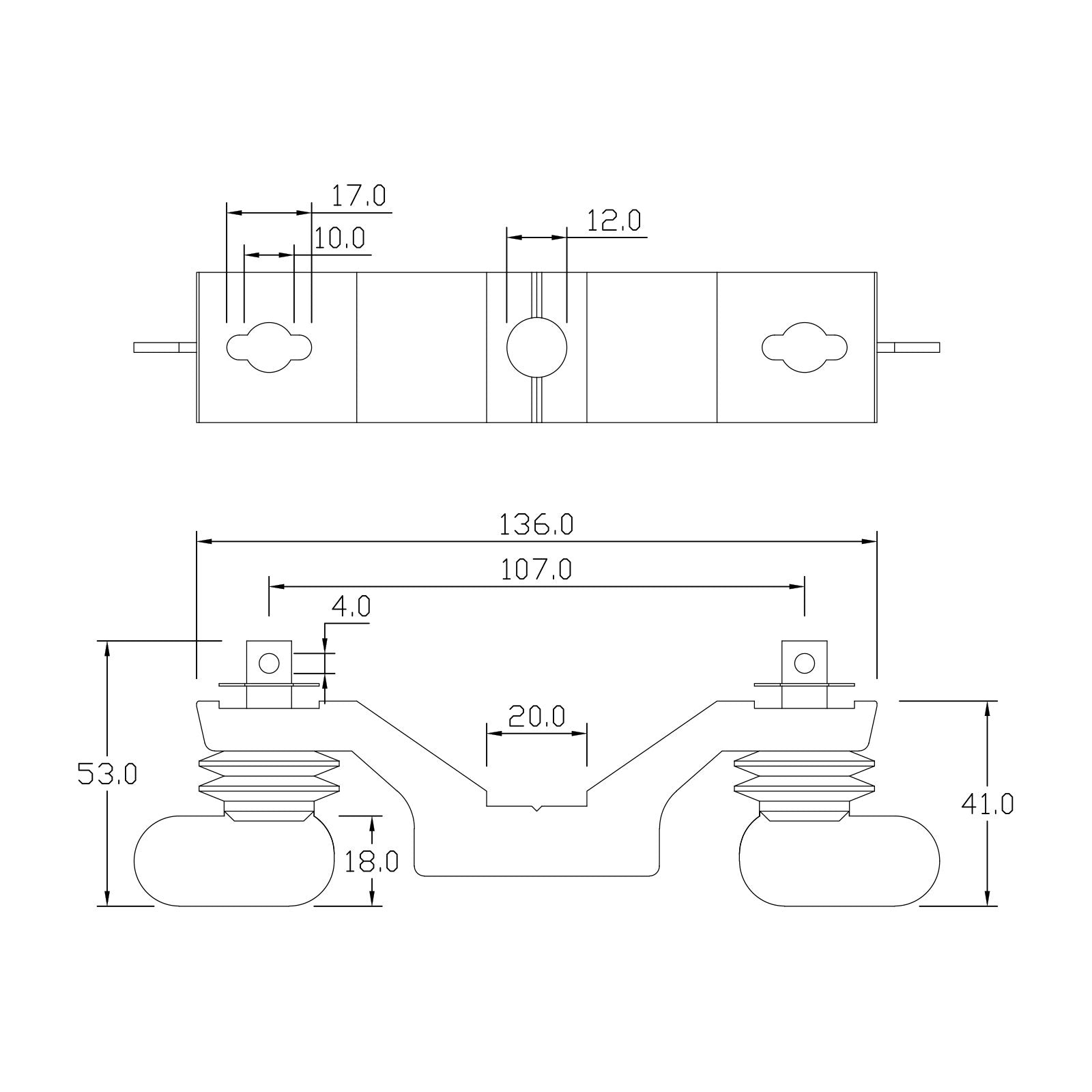 Elumen8 OC105 Omega Clamp (Equinox) - Back Panel and Connections