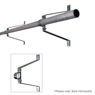 Elumen8 Pipe To Wall Bracket 300mm Zinc - Back Panel and Connections