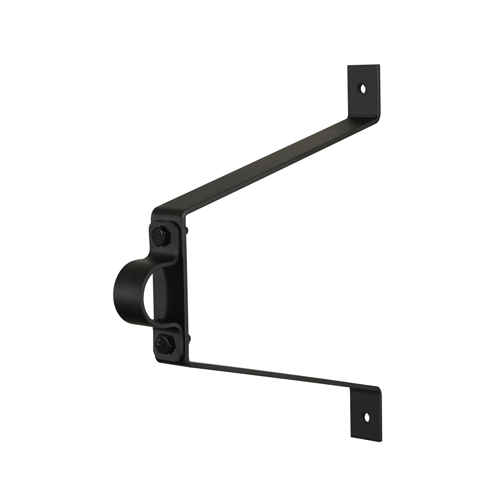 Elumen8 Pipe To Wall Bracket 300mm Black - Back Panel and Connections