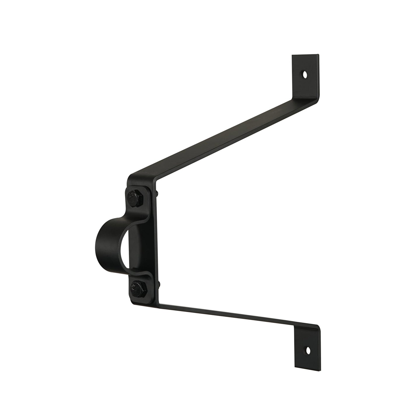 Elumen8 Pipe To Wall Bracket 300mm Black - Back Panel and Connections