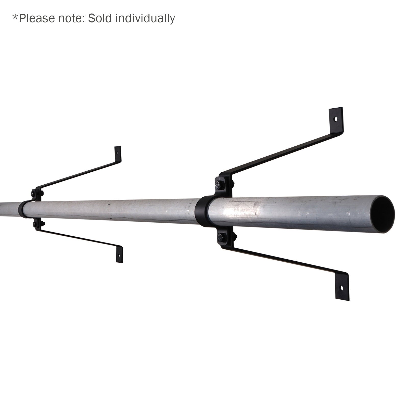 Elumen8 Pipe To Wall Bracket 300mm Black - Alternate View 1