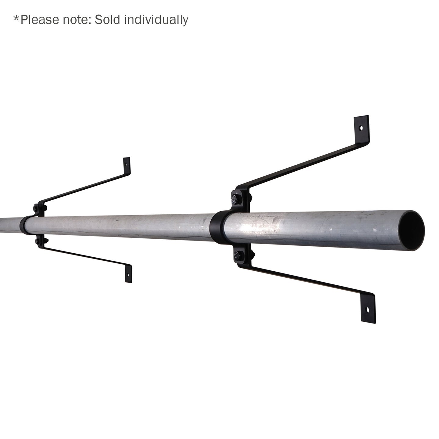 Elumen8 Pipe To Wall Bracket 300mm Black - Alternate View 1