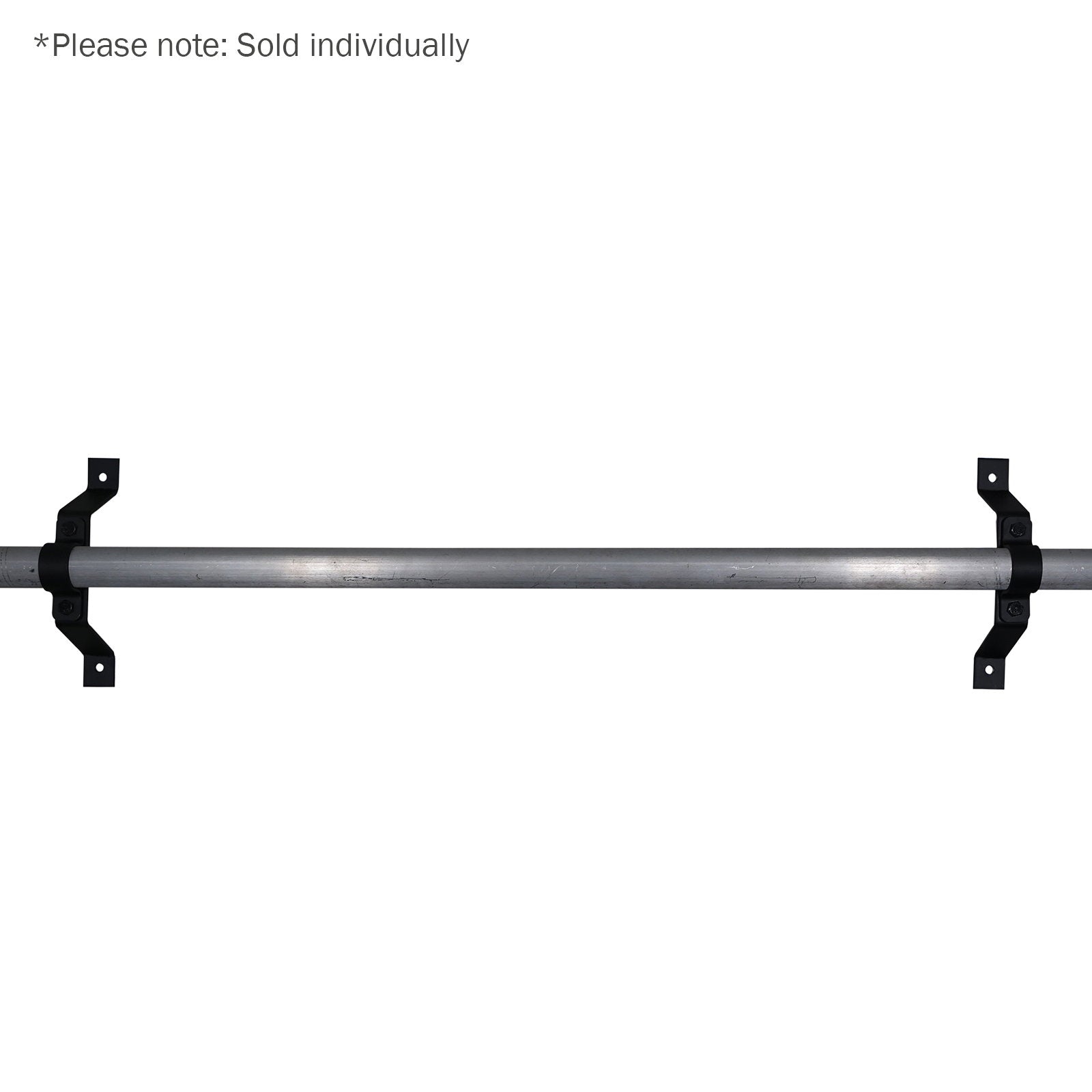 Elumen8 Pipe To Wall Bracket 100mm Black - Main View
