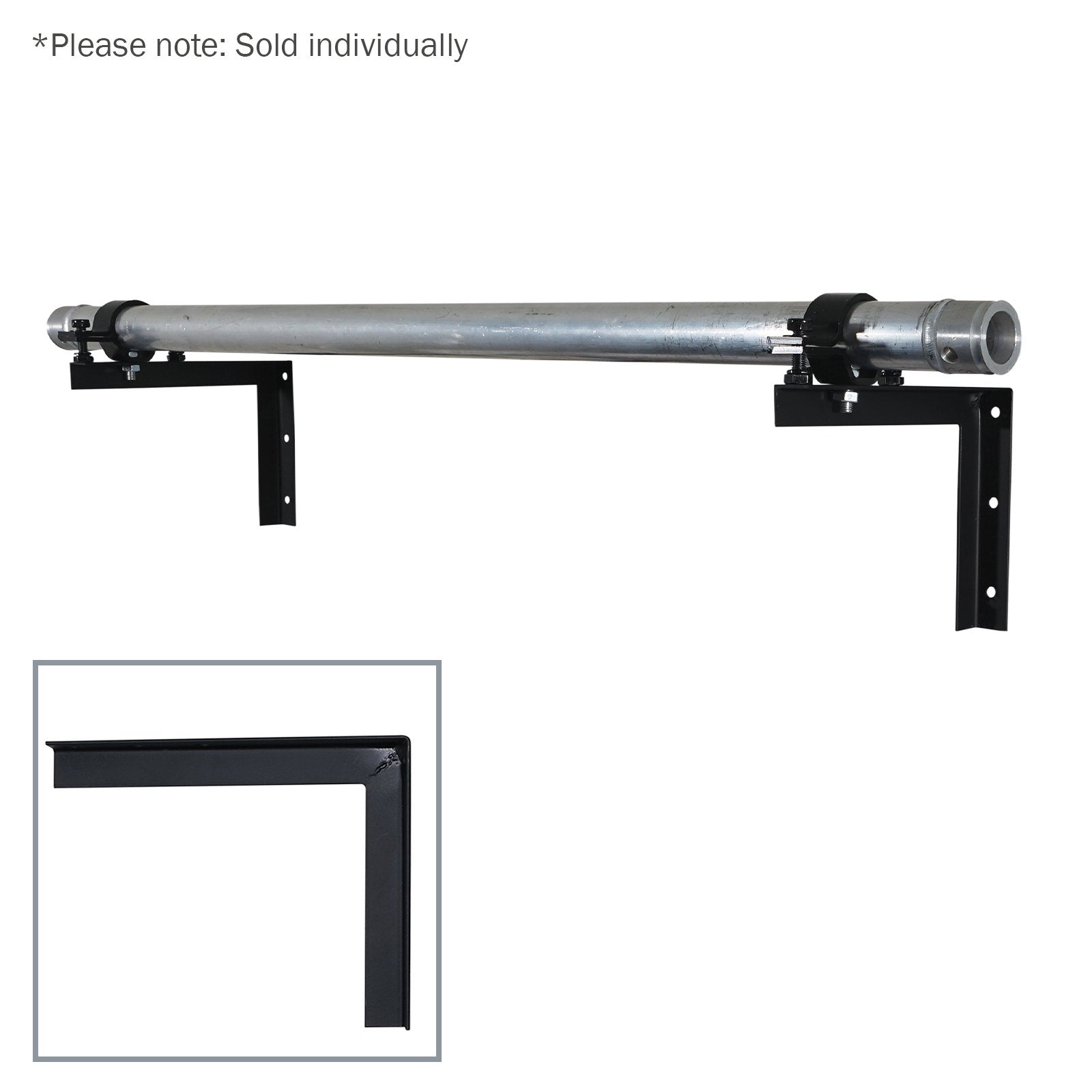Elumen8 Angle Bracket 195 x 240mm Black - Back Panel and Connections