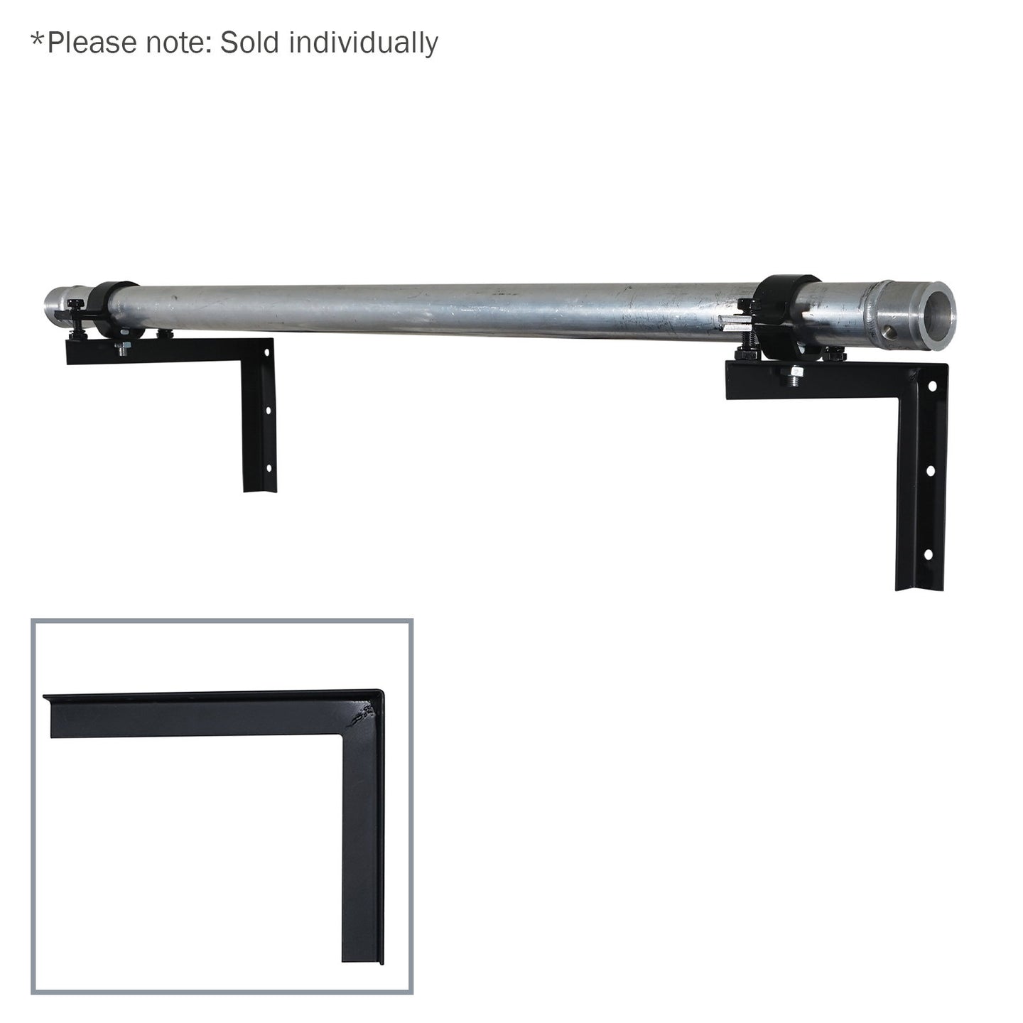 Elumen8 Angle Bracket 195 x 240mm Black - Back Panel and Connections