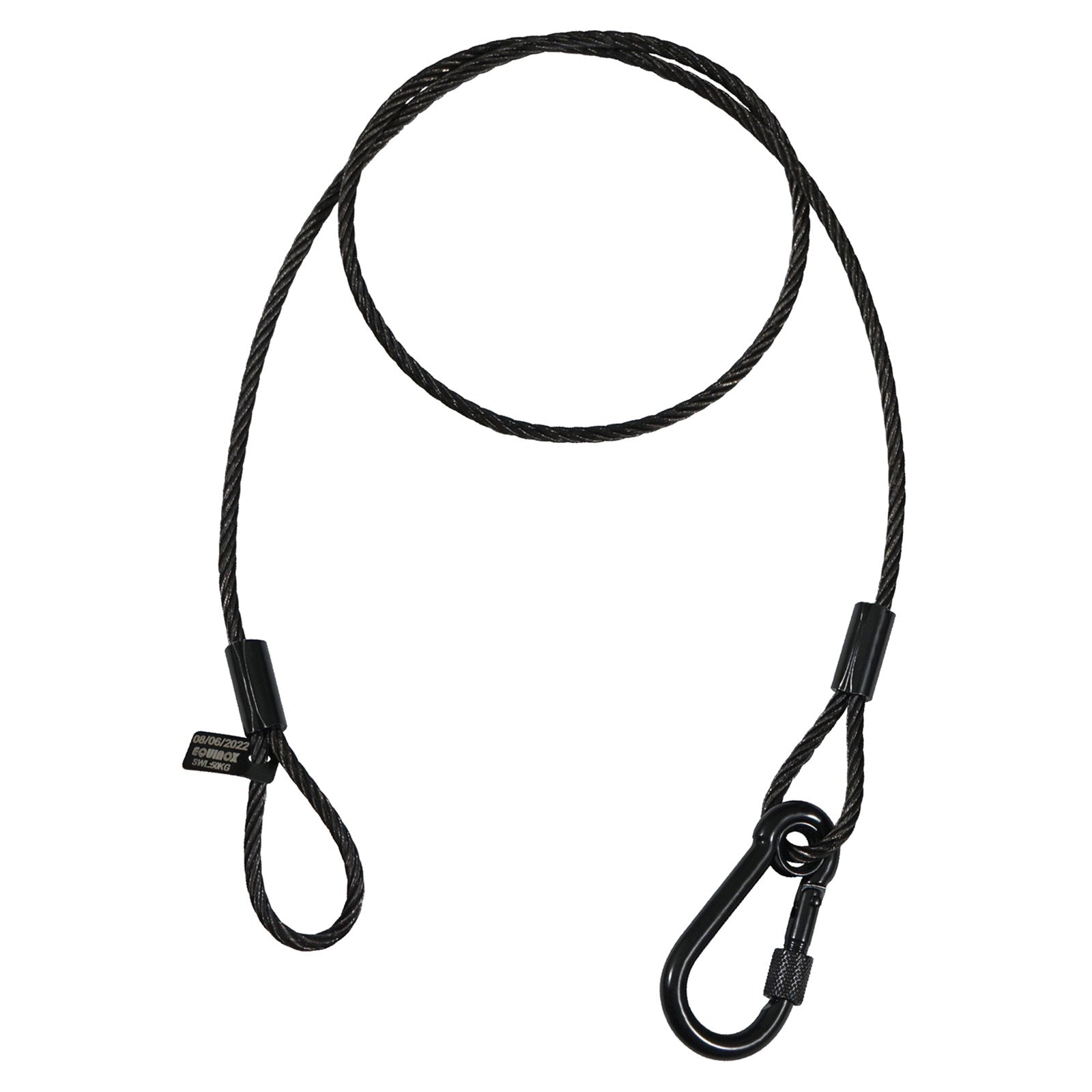 Equinox 100cm Black Stainless Steel Safety Wire 50kg - Alternate View 1