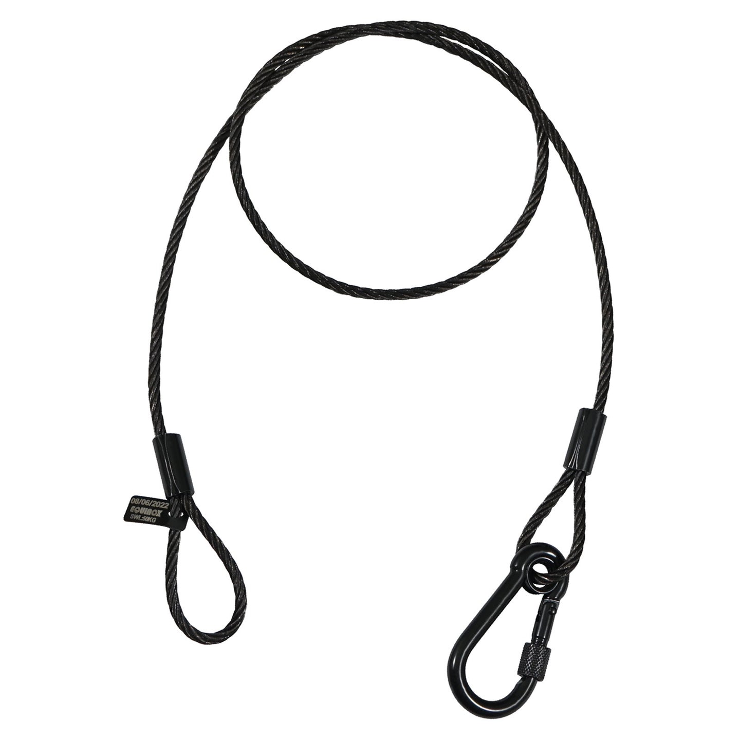 Equinox 100cm Black Stainless Steel Safety Wire 50kg - Alternate View 1