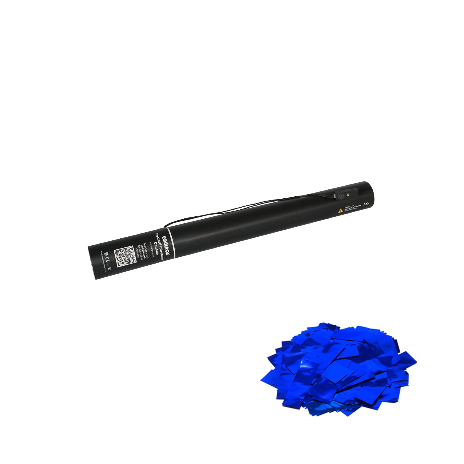Equinox Electric Confetti Cannon 50cm Blue Metallic - Main View