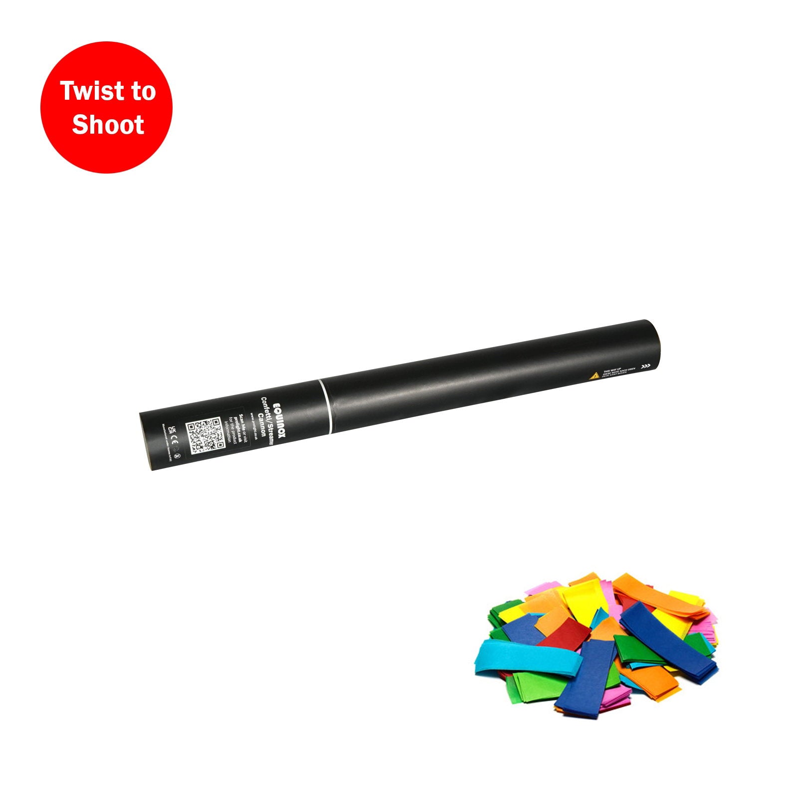 Equinox Handheld Confetti Cannon 50cm Multicoloured - Main View