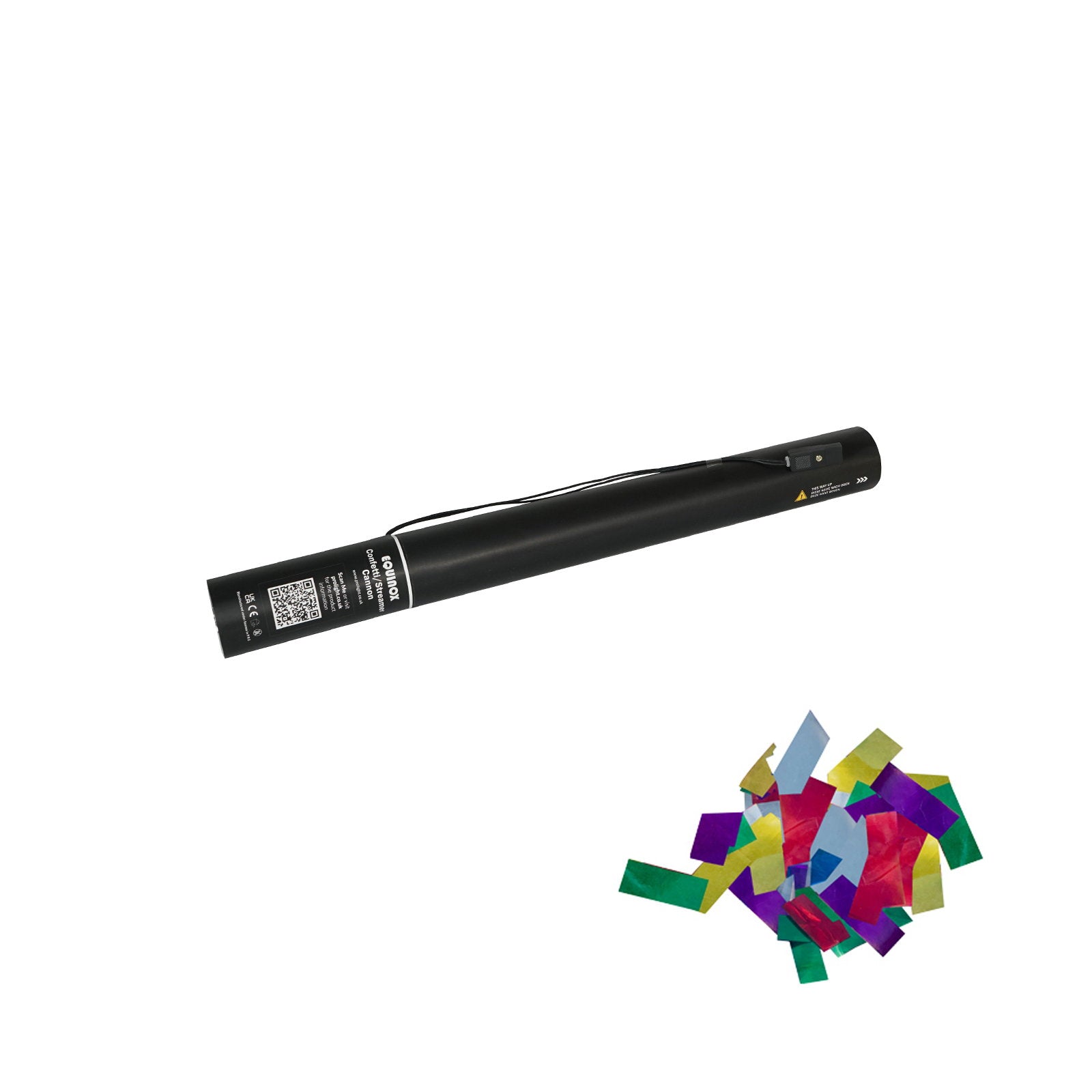 Equinox Electric Confetti Cannon 50cm Multicoloured Metallic - Main View