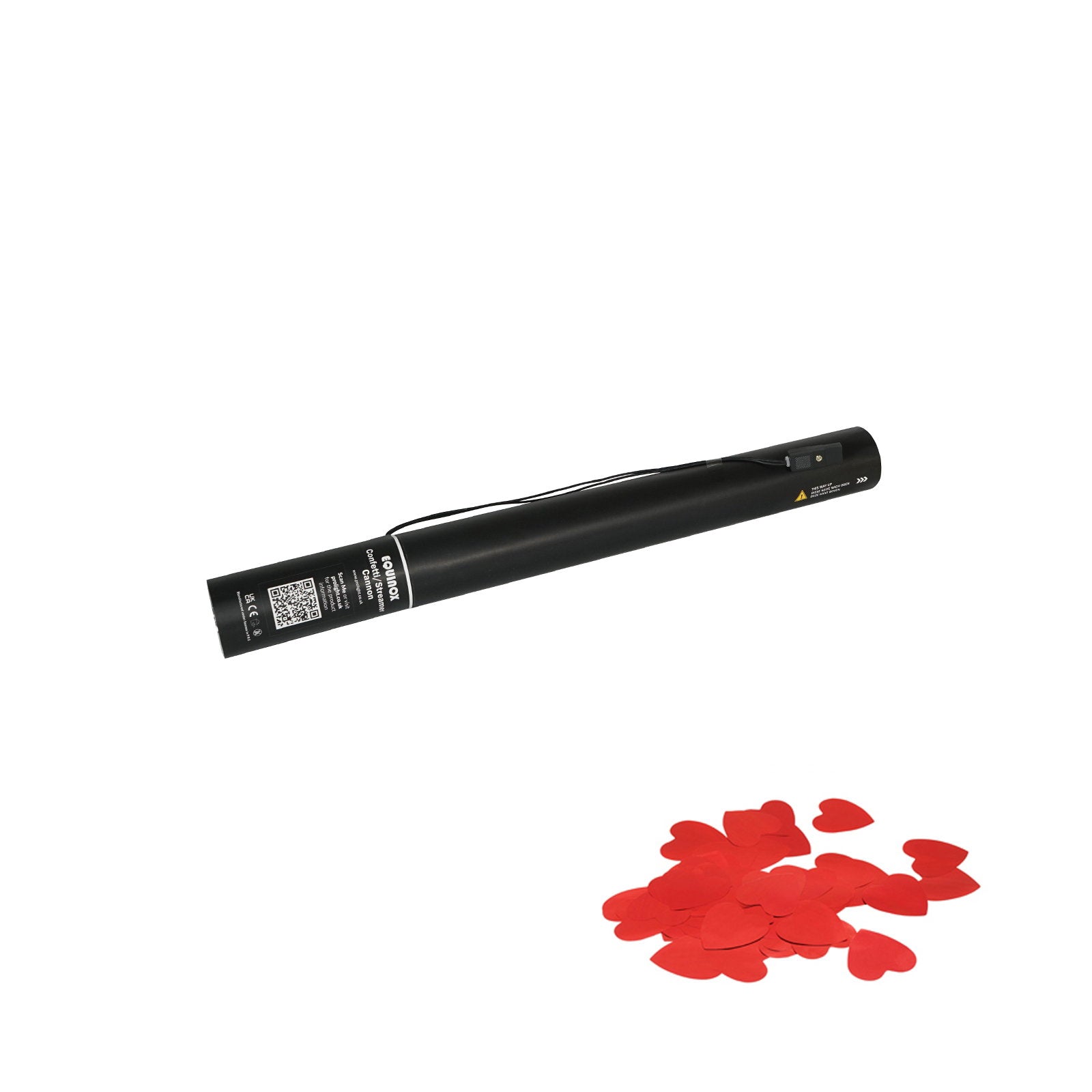 Equinox Electric Confetti Cannon 50cm Red Hearts - Main View
