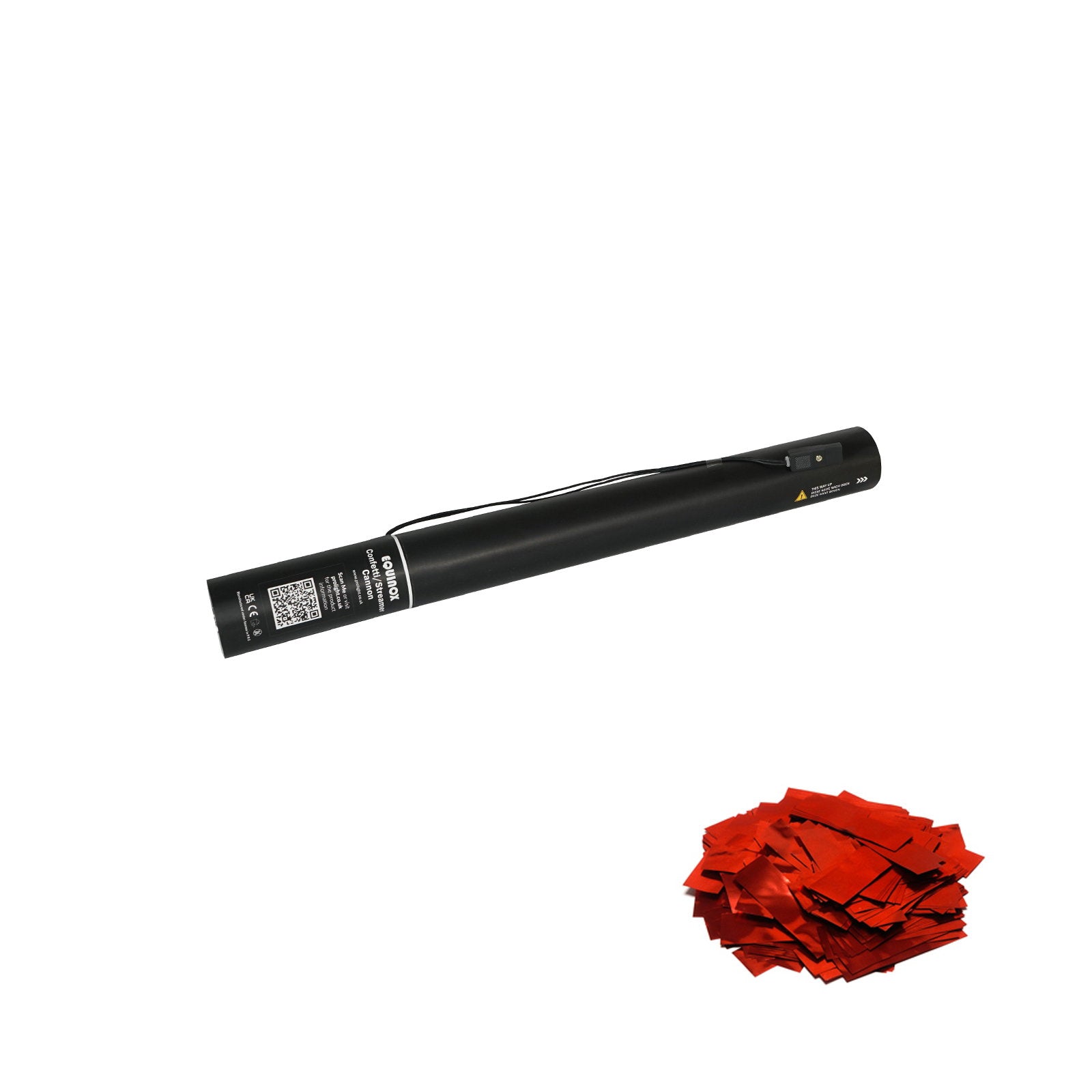 Equinox Electric Confetti Cannon 50cm Red Metallic - Main View